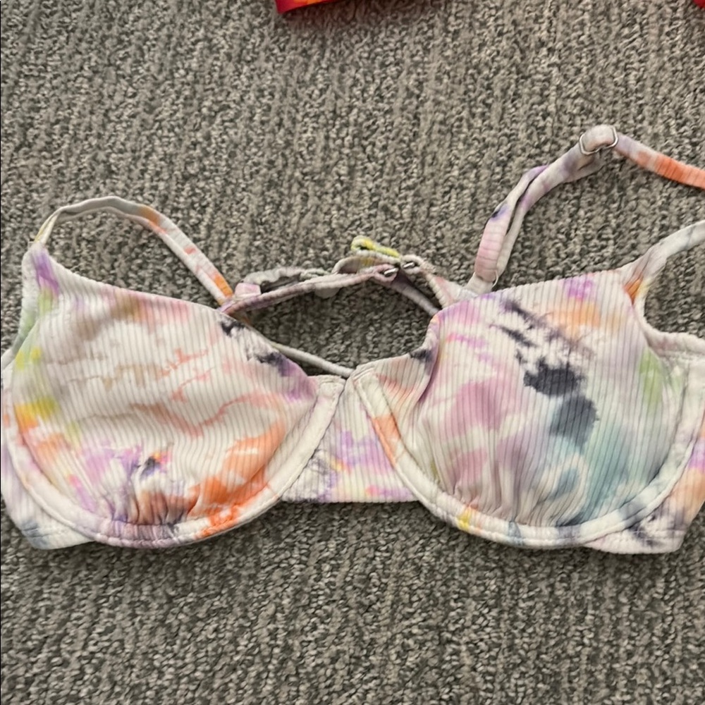 Target Multicolor Tie-Dye Bikini Top